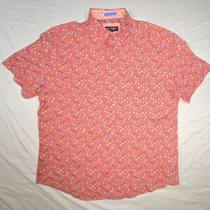 Johnston & Murphy Orange Geometric Shirt